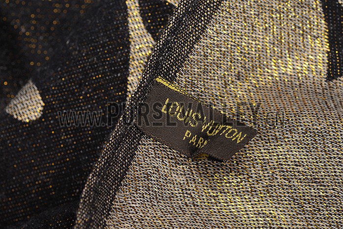 Louis Vuitton Black Gold Monogram Scarf 621735