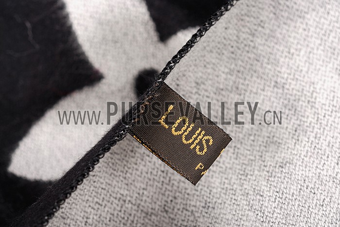 Louis Vuitton Big Monogram Black White Scarf 621746