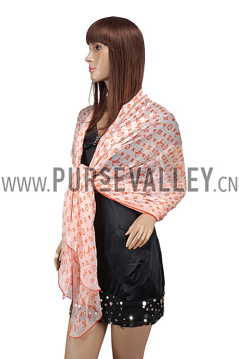Louis Vuitton Monogram Classic Scarf Red 621814