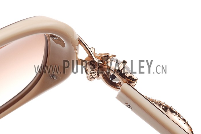 Cartier Decor Panthere Beige Frame Sunglasses 308072