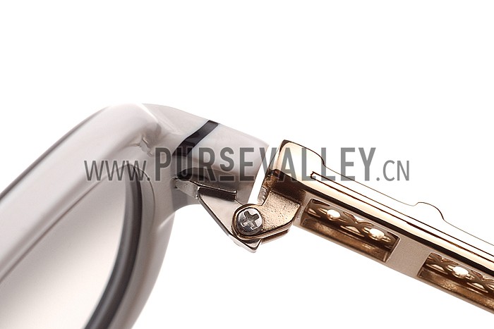 Louis Vuitton Obsession White Frame Sunglasses 308109