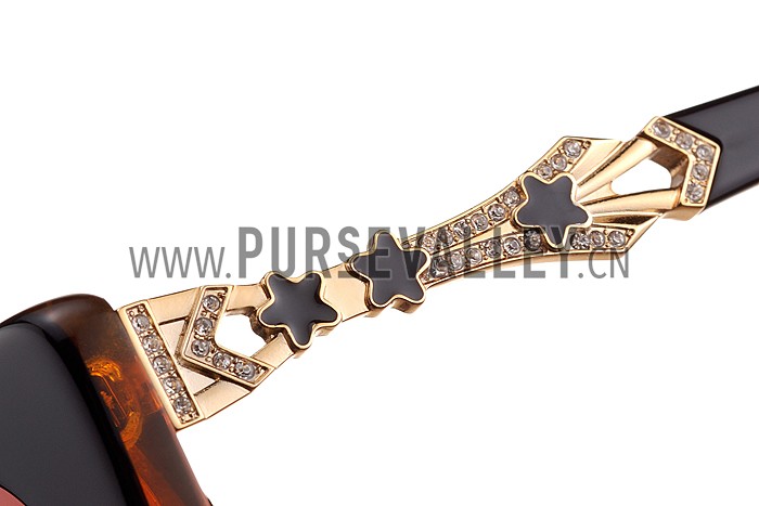 Christian Dior Cat Eye With 3 Stars Brown Sunglasses 308024