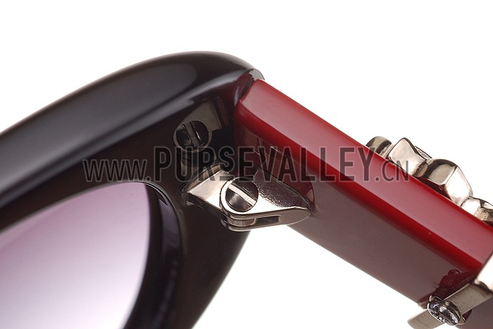 Dolce And Gabbana Red With Silver Roses Sunglasses 308027