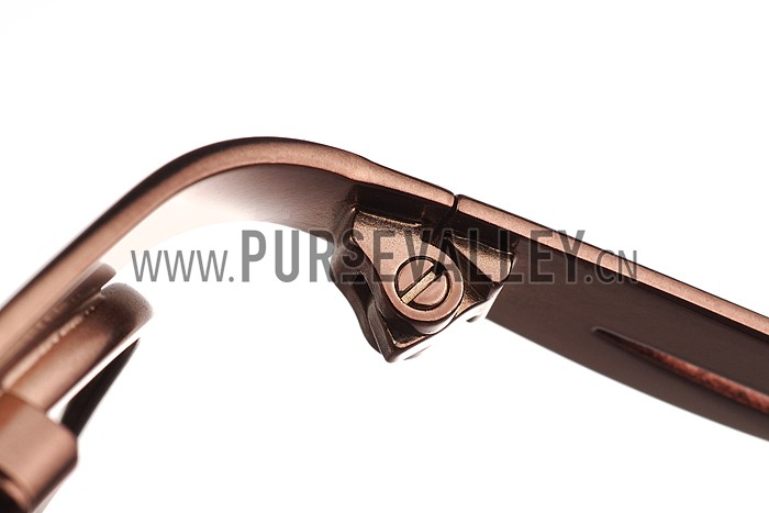 Christian Dior Demoiselle Gold Frame Brown Lenses Sunglasses 308118