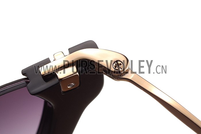 Miu Miu Rounded Cut Off Cat-Eye Black Sunglasses 308040