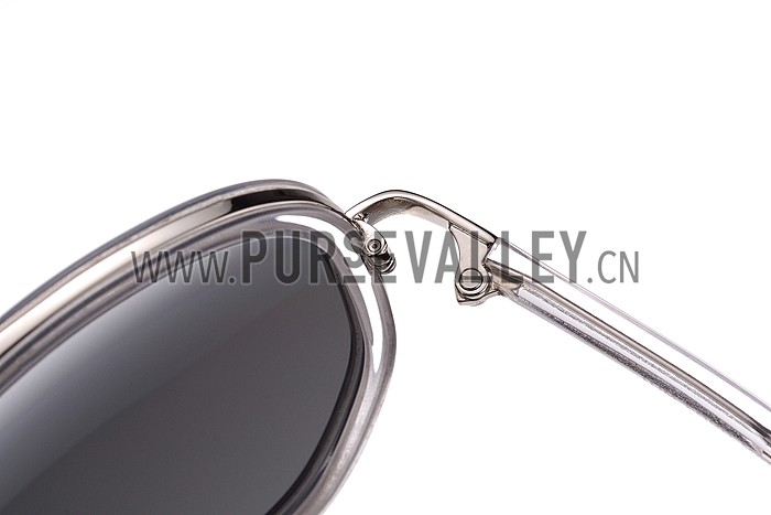 Tom Ford Cyrille Aviator White Frame Sunglasses 307900