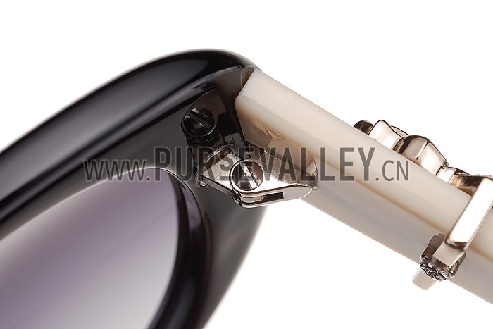 Dolce and Gabbana White With Silver Roses Sunglasses 308028