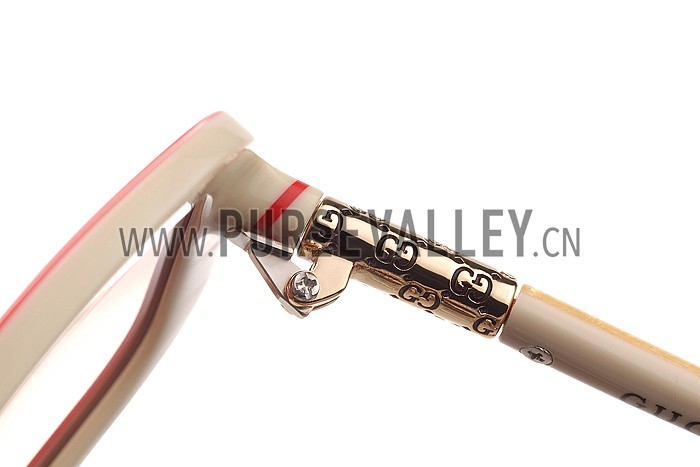 Gucci Guccissima Pattern Red Frame Sunglasses 308085