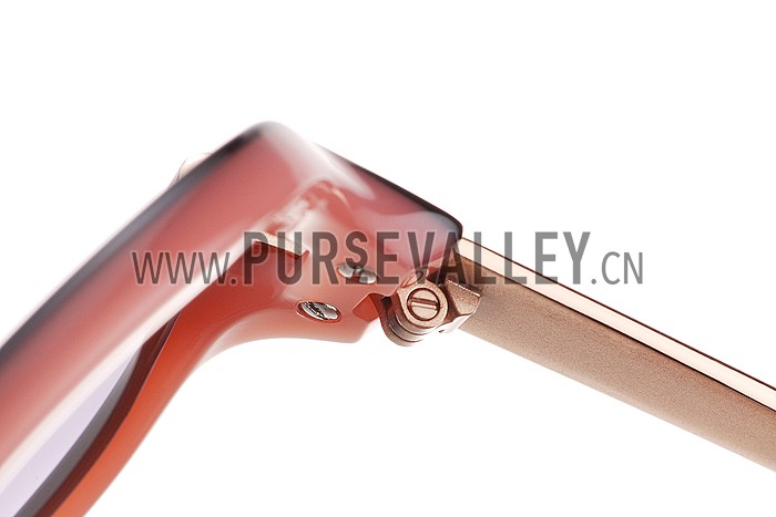 Hermes Oversized Round Frame Black Sunglasses with Metal Carriage Detail 308106