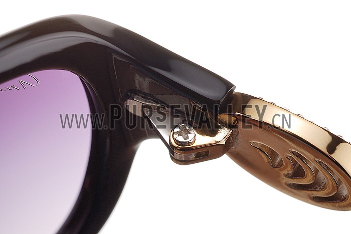 Gucci Elegant Oval Shaped Black Sunglasses 308031