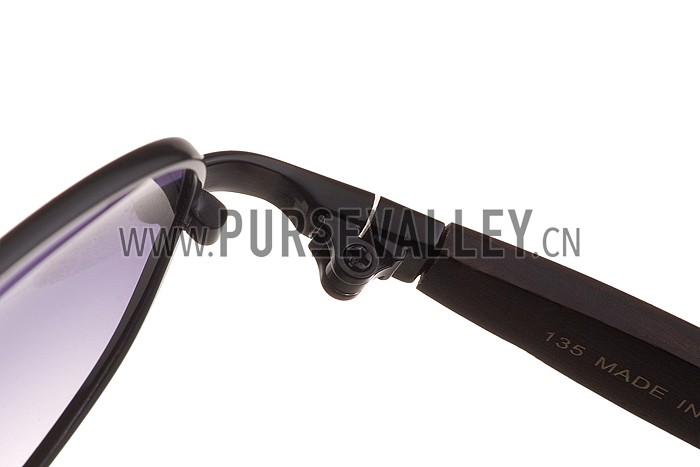 Cartier Aviator Black Frame Grey Lenses Sunglasses 308124