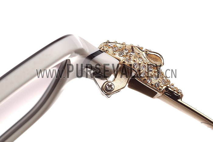 Cartier Panthere Wild de Cartier White Frame Sunglasses 308070