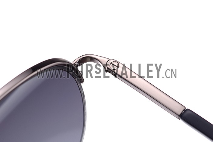 Giorgio Armani Aviator Black Lens Sunglasses 307875