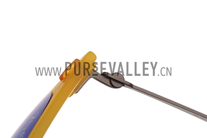 Ray Ban Clubround Yellow Frame Green Mirrored Lenses Sunglasses 308173