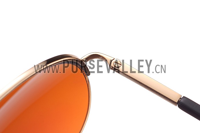 Giorgio Armani Aviator Yellow Lens Sunglasses 307872