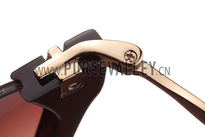 Miu Miu Cut Off Cat-Eye Brown Sunglasses 308036