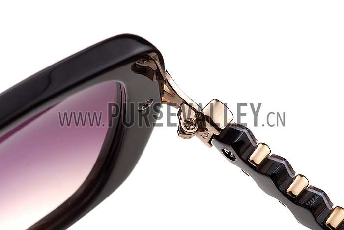 Louis Vuitton Petal Motif Black Frame Sunglasses 308110