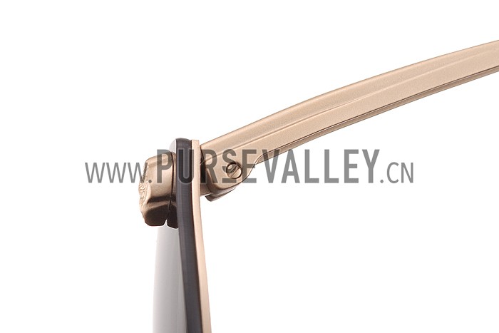 Versace Medusa Aviator Light Grey Lenses Gold Temples Sunglasses 308246