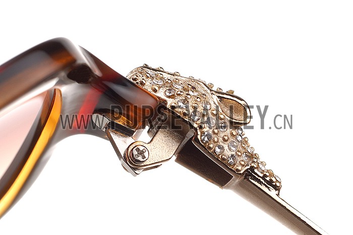 Cartier Panthere Wild de Cartier Brown Frame Sunglasses 308069