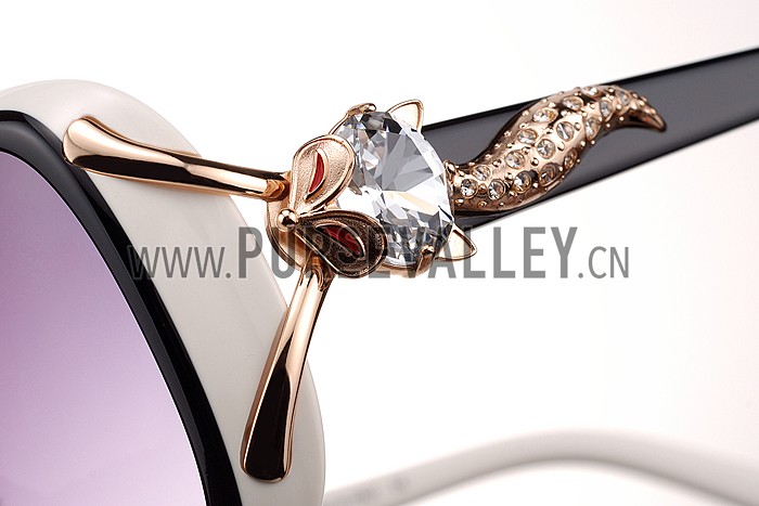 Cartier Decor Panthere White Frame Sunglasses 308074