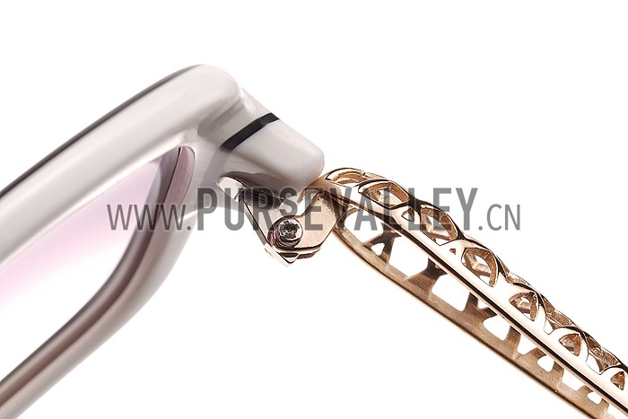 Gucci Diamantissima White Frame Sunglasses 308091