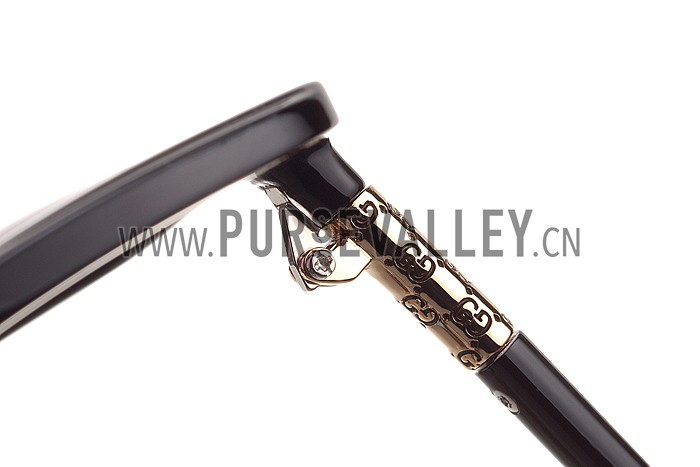 Gucci Guccissima Pattern Black Frame Sunglasses 308081