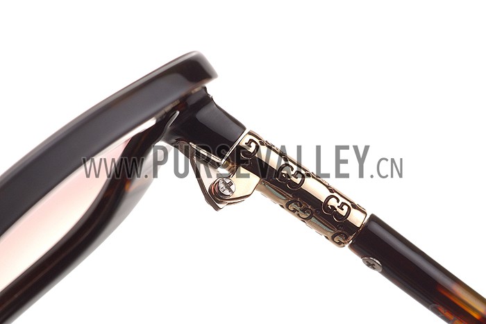 Gucci Guccissima Pattern Tortoiseshell Frame Sunglasses 308084