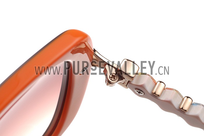 Louis Vuitton Petal Motif Orange Frame Sunglasses 308116