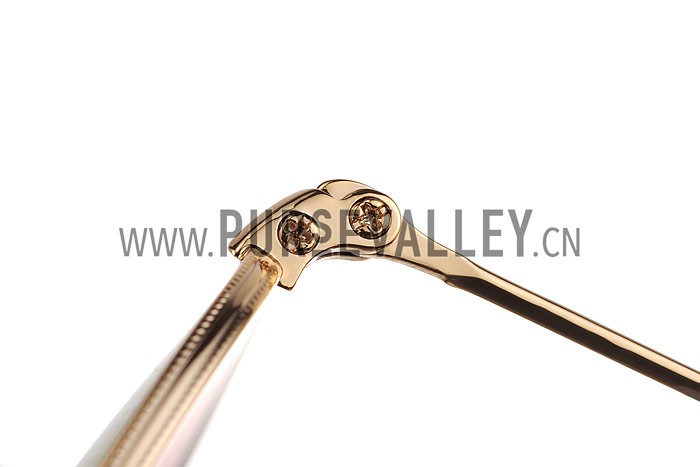 Ray Ban Round Gold Metal Frame Copper Flash Lenses Sunglasses 308159