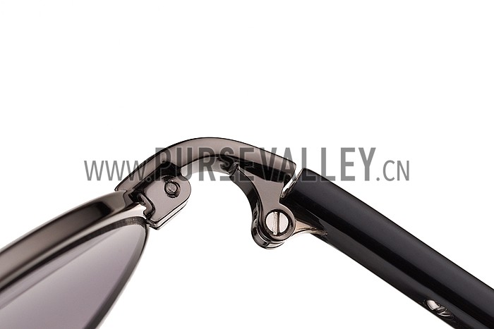 Prada Aviator Chrome Frame Grey Lenses Sunglasses 308152