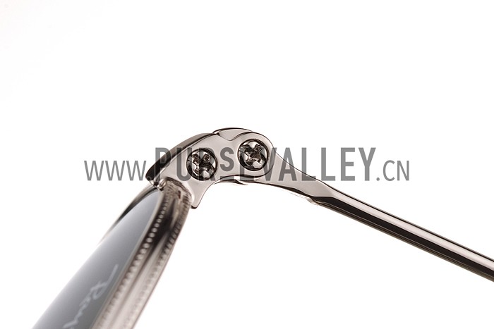 Ray Ban Round Silver Metal Frame Grey Lenses Sunglasses 308161