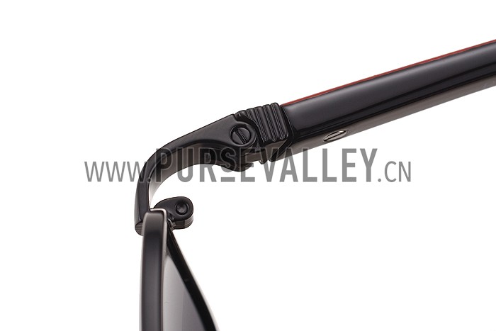 Prada Square Linea Rossa Logo Black Frame Sunglasses 308218