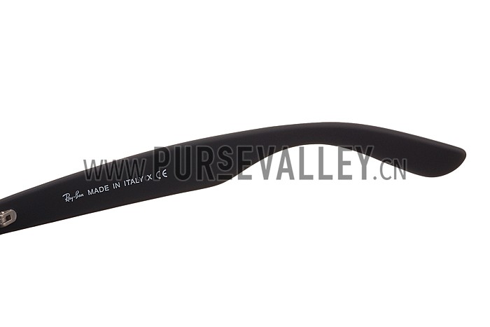 Ray Ban Justin Semi Transparent Black Frame Light Grey Lenses Sunglasses 308233