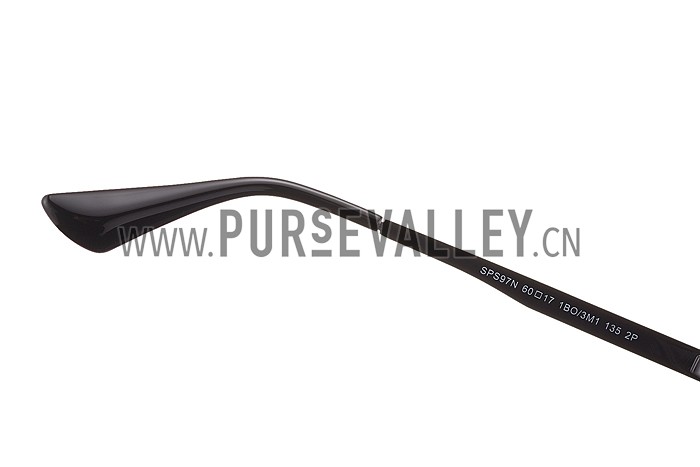 Prada Aviator Linea Rossa Logo Black Frame Sunglasses 308222