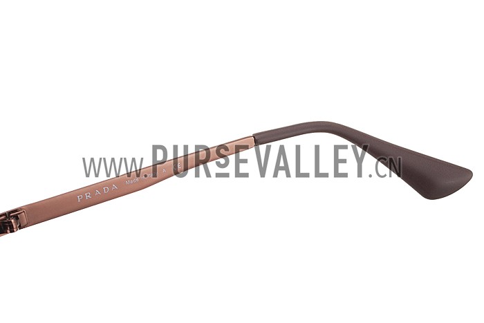 Prada Aviator Linea Rossa Logo Brown Frame Sunglasses 308223