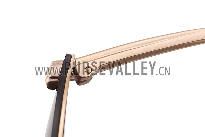 Versace Medusa Aviator Brown Lenses Gold Temples Sunglasses 308245