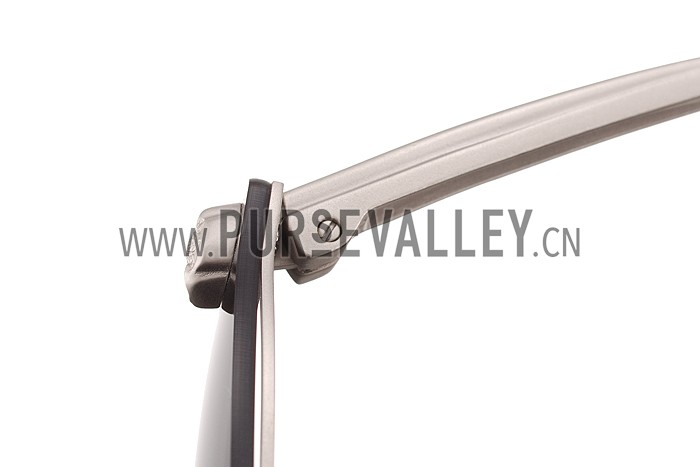 Versace Medusa Aviator Light Grey Lenses Silver Temples Sunglasses 308248