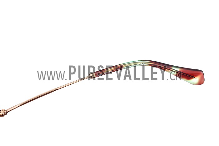 Miu Miu Noir Retro Round Semi-Rimless Light Green Sunglasses 307888