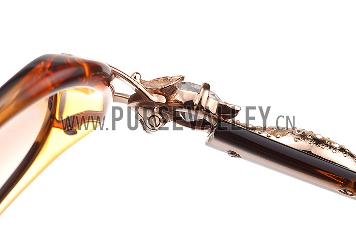 Cartier Decor Panthere Brown Frame Sunglasses 308073