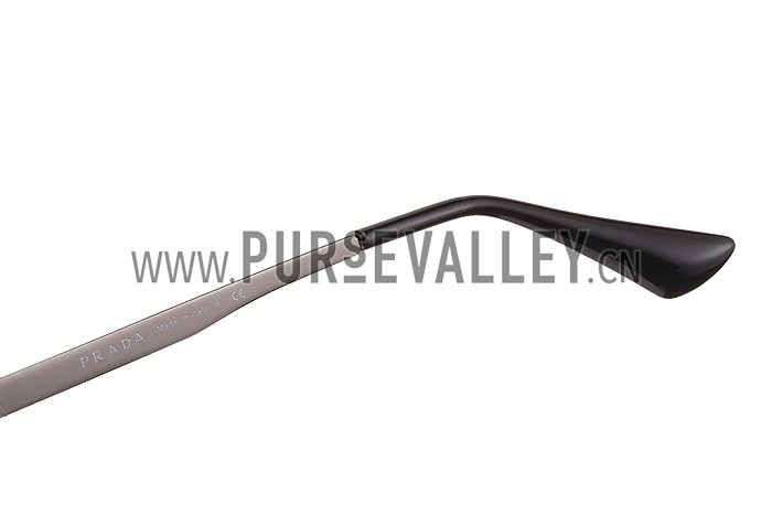 Prada Aviator Linea Rossa Logo Grey Frame Sunglasses 308225