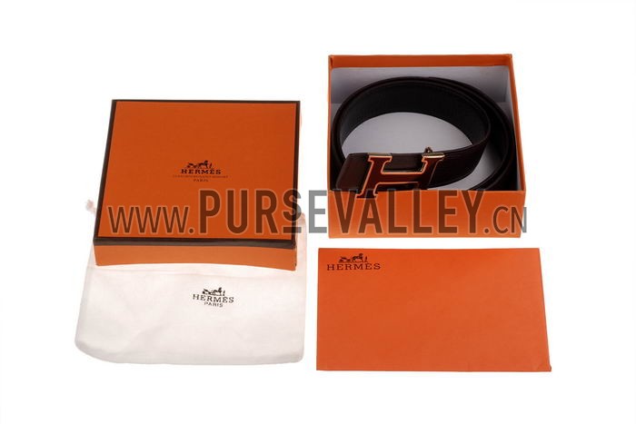 Hermes H Buckle Brown Belt