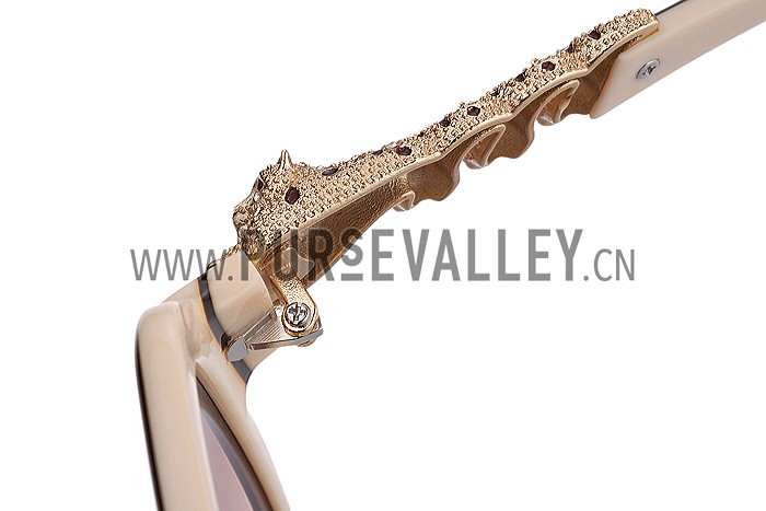 Cartier Wild Panthere Diamond Square Gold Sunglasses 307784