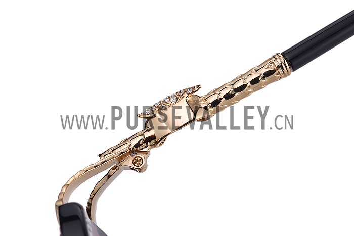 Cartier Owl Motif Black Sunglasses 307788