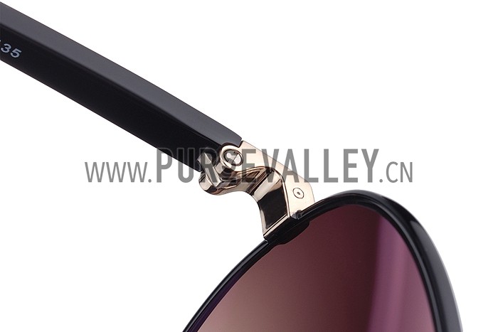 Gucci Aviator With Gucci Logo Black Sunglasses 307824