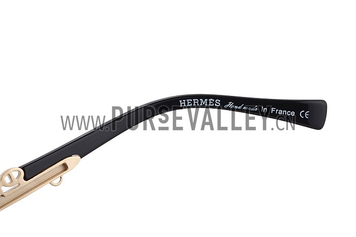 Hermes Carriage Motif Black Sunglasses 307831