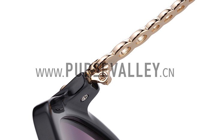 Hermes Chain Motif Black Sunglasses 307834