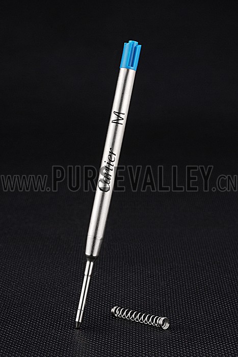Cartier Fully Grooved Pattern Silver Ballpoint Pen 622776