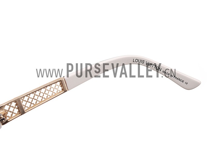 Louis Vuitton Obsession White Frame Sunglasses 308109