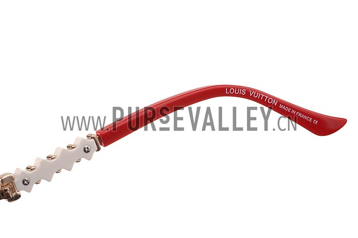 Louis Vuitton Petal Motif Green Frame Sunglasses 308113