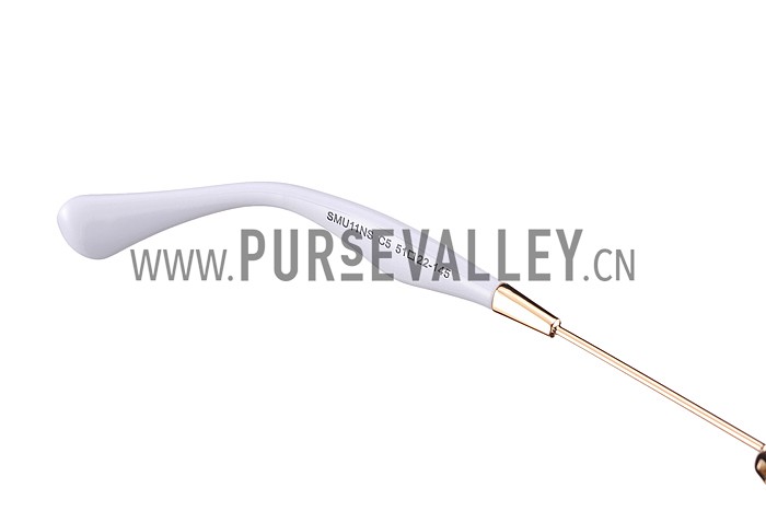 Miu Miu Square White Frames Sunglasses 307882